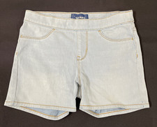 Old Navy Girls Blue Light Wash Cotton Denim Pull On Jean Shorts Size L 10-12 