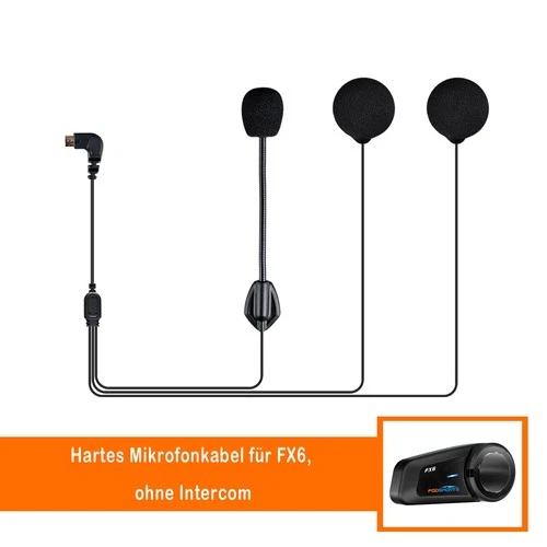 FX6 Motorcycle Intercom Headphones Headset Loudspeakers Hard Microphone