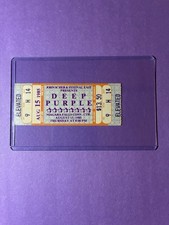 🎸 Billet de concert vintage original violet foncé "très rare" jamais utilisé 15 août 1985