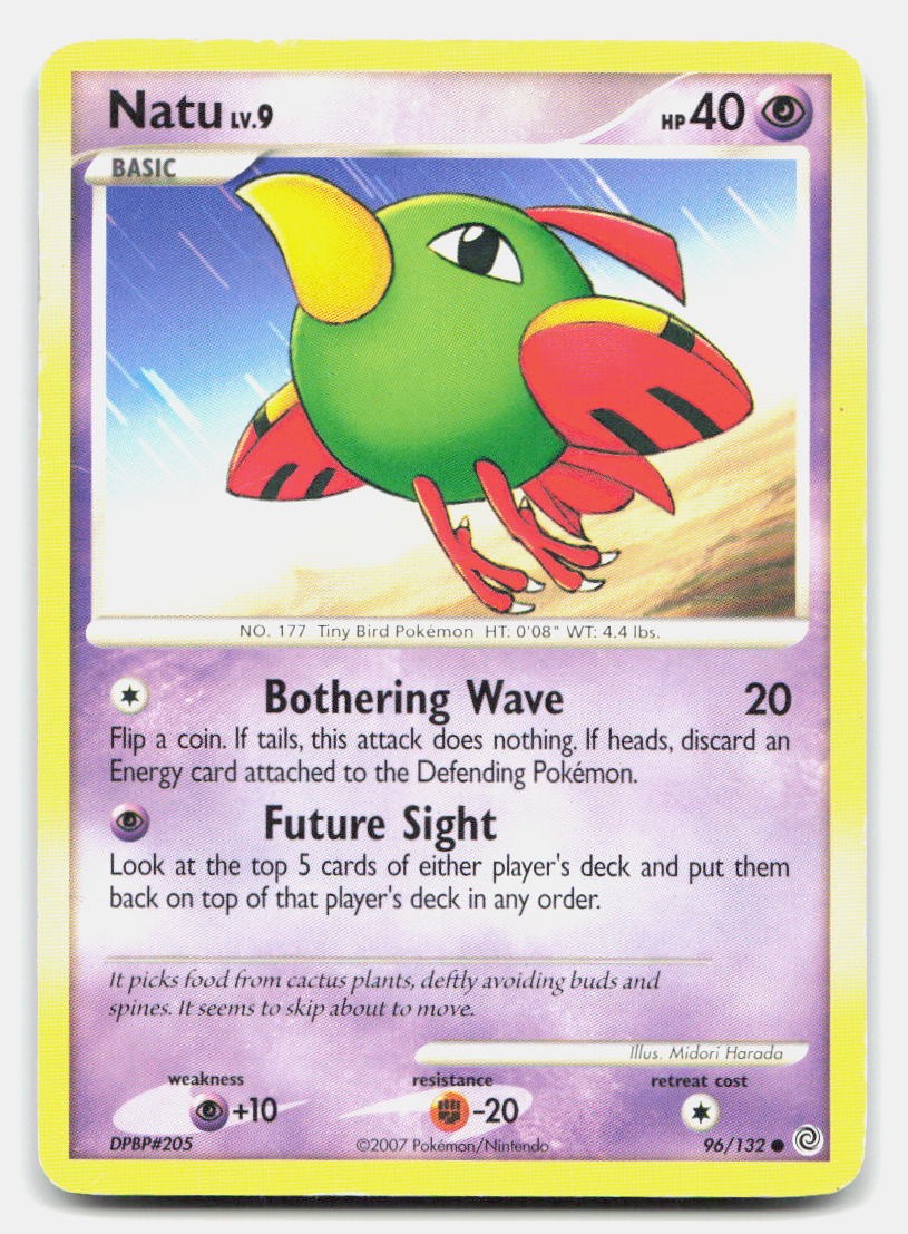 Natu 96/132 Common Secret Wonders Pokemon DMG
