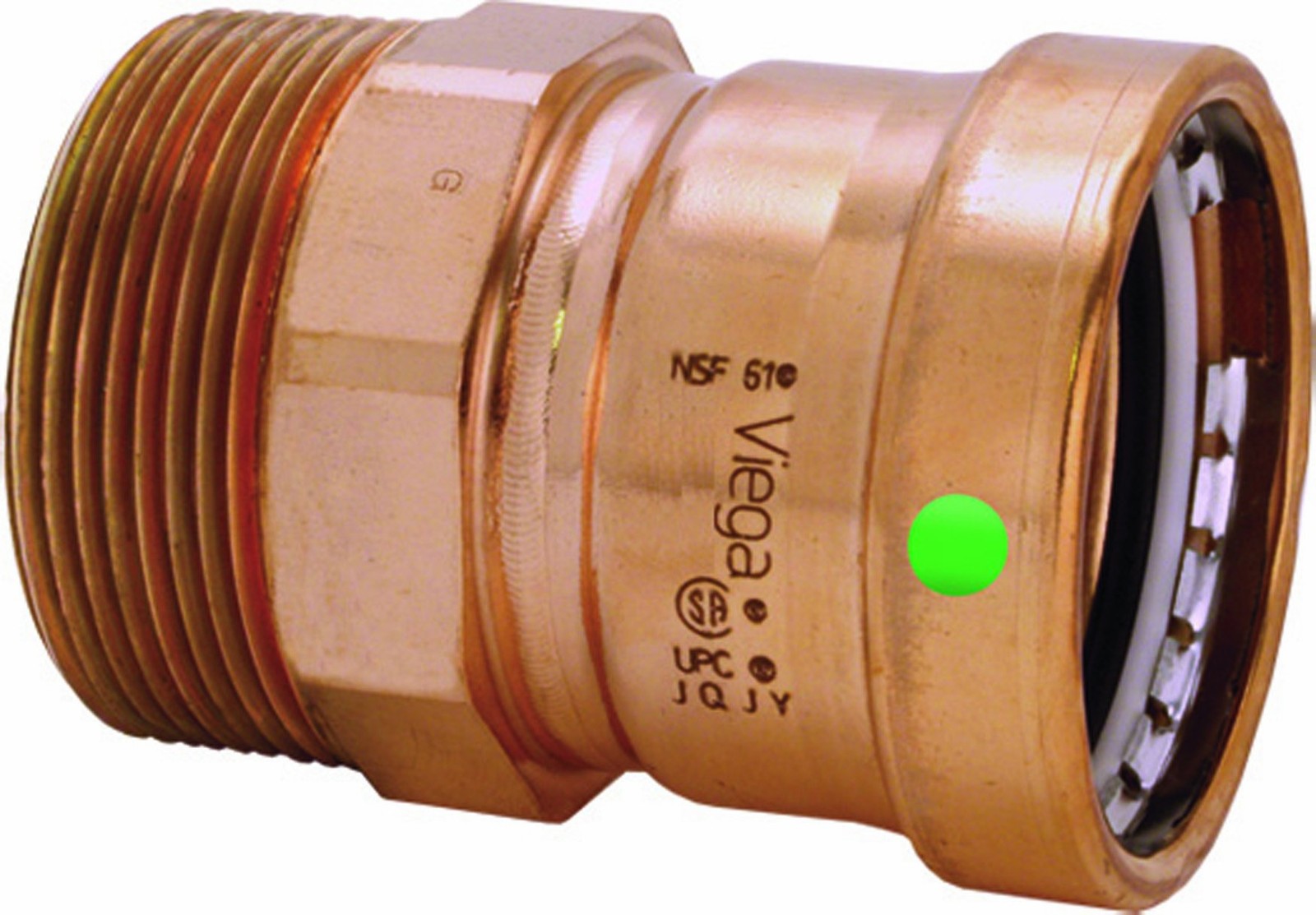 Viega 20829 ProPress Zero Lead Copper XL-C Adapter with Female 3" P x Female NPT