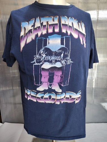 DEATH ROW RECORDS (2020) Official Chrome Logo 90s Dre Snoop Suge T-Shirt Large