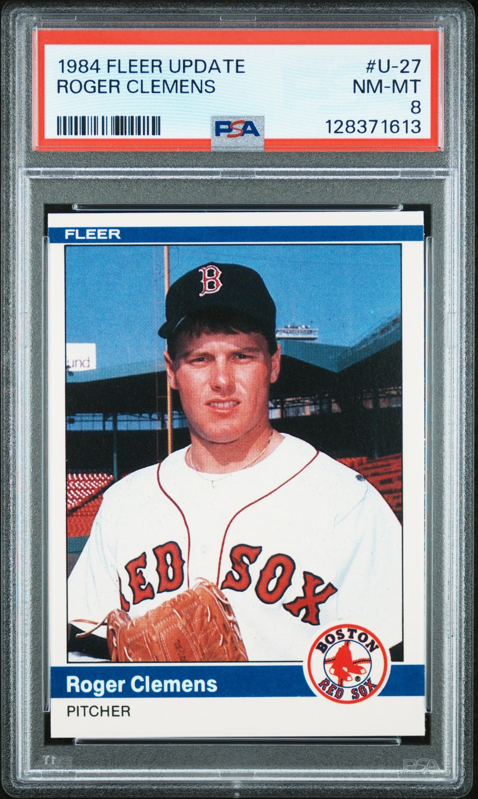 1984 FLEER UPDATE #U-27 ROGER CLEMENS ROOKIE RC PSA 8