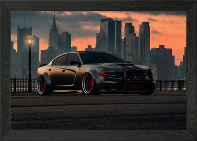 Dodge Charger Hellcat Gerahmtes Wandbild Poster Leinwanddruck Bild