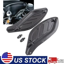 Black Adjustable Side Wing Air Deflectors Fairing For Harley Electra Glide 96-13