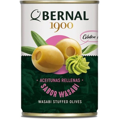Bernal Aceitunas Rellenas Sabor Wasabi Oliven gefüllt mit Wasabi 292g Dose