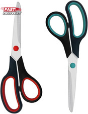 Scissors, 2 Pack 7.5 Inch Scissors for Office and Home, Scissor All Purpose for