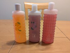 3 AVON New Bubble Bath French Lilac, Fresh Peach And Soft Pink Rose Vintage