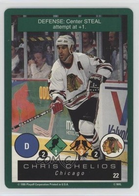 1995-96 Playoff One on One Challenge Chris Chelios #22 HOF 1md