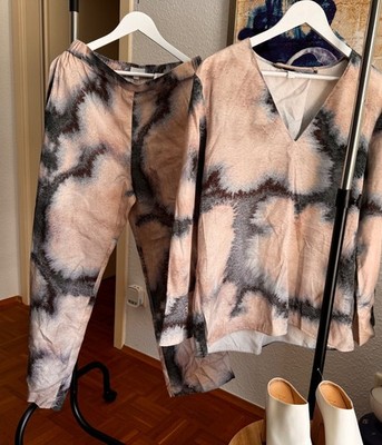 COS Womens Set Size 38 Pants Blouse Tie Dye Two Piece Elegant Modern Excellent Cond
