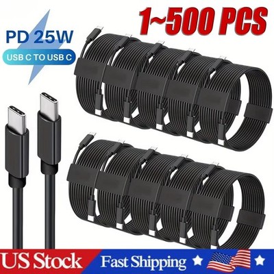 USB-C to USB C Type-C Fast Charging Data SYNC Charger Cable Cord 3/6/10FT lot
