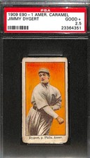 1909 E90-1 Amer. Caramel Jimmy Dygert PSA 2.5 Good 23364351
