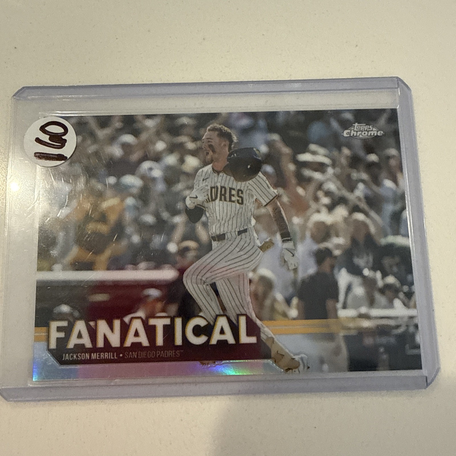 Jackson Merrill 2025 Topps Chrome Fanatical Case Hit #FAN-12. San Diego Padres