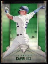 2020 Panini Chronicles #17 Gavin Lux Titanium Green RC Los Angeles Dodgers