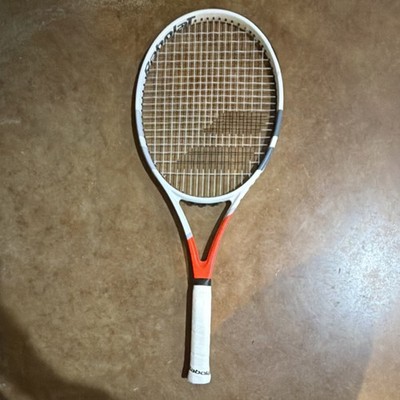 Babolat Pure Strike Tennis Racquet White/Orange Lightweight Performance