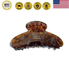 large tortoise shell claw clip, 4.1 Inch cellulose acetate hair claw clips, m...