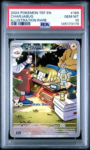 2024 POKEMON TEF EN-TEMPORAL FORCES ILLUSTRATION RARE #169 CHARJABUG PSA 10