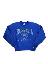 Vintage 90s Russell Boys Large Spell Out Crewneck Sweatshirt Made in USA