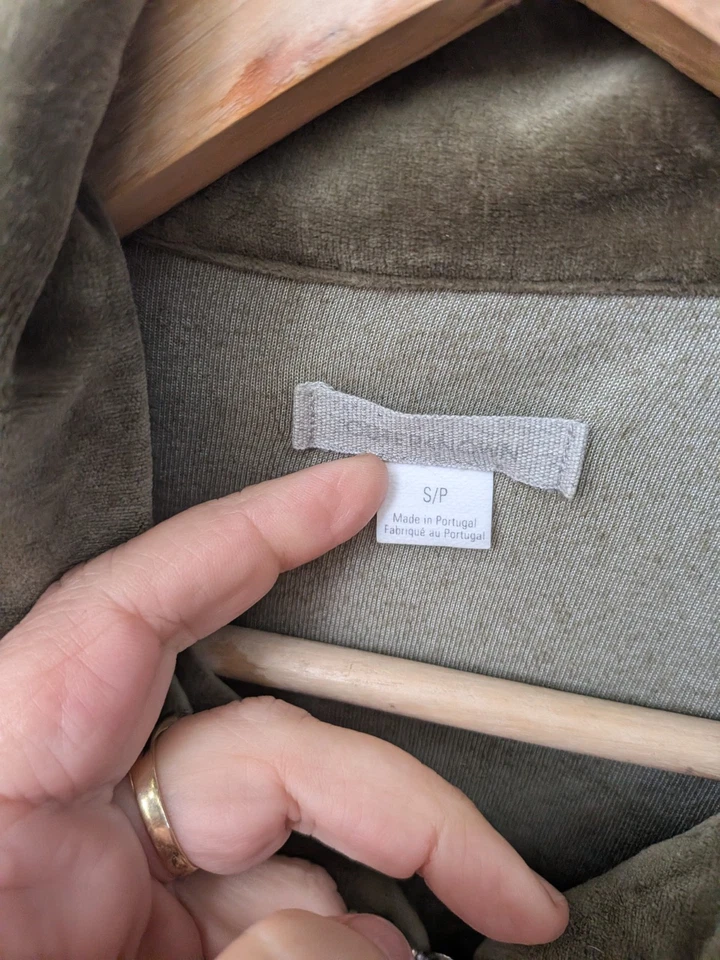 Pullover Outerknown Ronan Media Cremallera Verde Blanco Pequeño De Gran Tamaño Foto 3 de 4