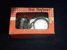 Vintage Alfred E. Knobler TEA INFUSER Teapot Shape With SAUCER PLATE