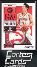 Jeremy Lin 2018-19 Panini Contenders #2 Game Ticket Purple Atlanta Hawks 17/25