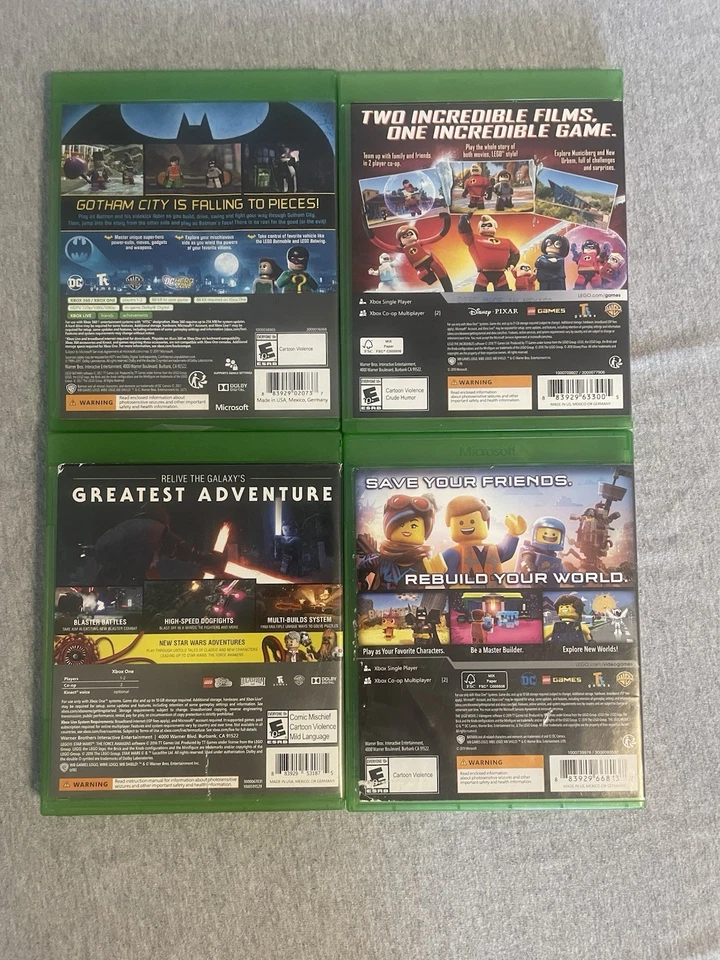 Lote de 4 Juegos LEGO Xbox One Probados - Increíbles Star Wars Batman Película Familia Foto 3 de 4