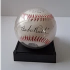 Babe Ruth New York Yankees Signed Baseball w/ Stats Text & Case