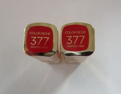 L'OREAL Lippenstift Color Riche Satin 377 Perfect Red -2-er-Set-Je 4,8 gramm
