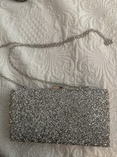 Silver Sparkle Clutch/chain Strap Evening Bag
