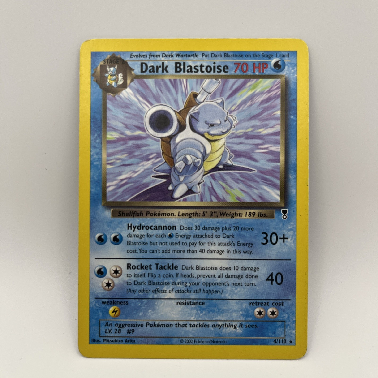 Dark Blastoise 4/110 Legendary Collection Non Holo Rare Vintage Pokemon Card LP