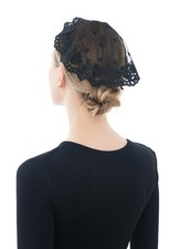 Catholic Church Small Circle Round Head Covering Floral Lace Mantilla Chapel ...