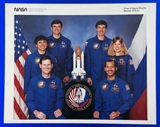 STS-60 MISSION CREW NASA OFFICIAL RELEASED 8 x 10 LITHO