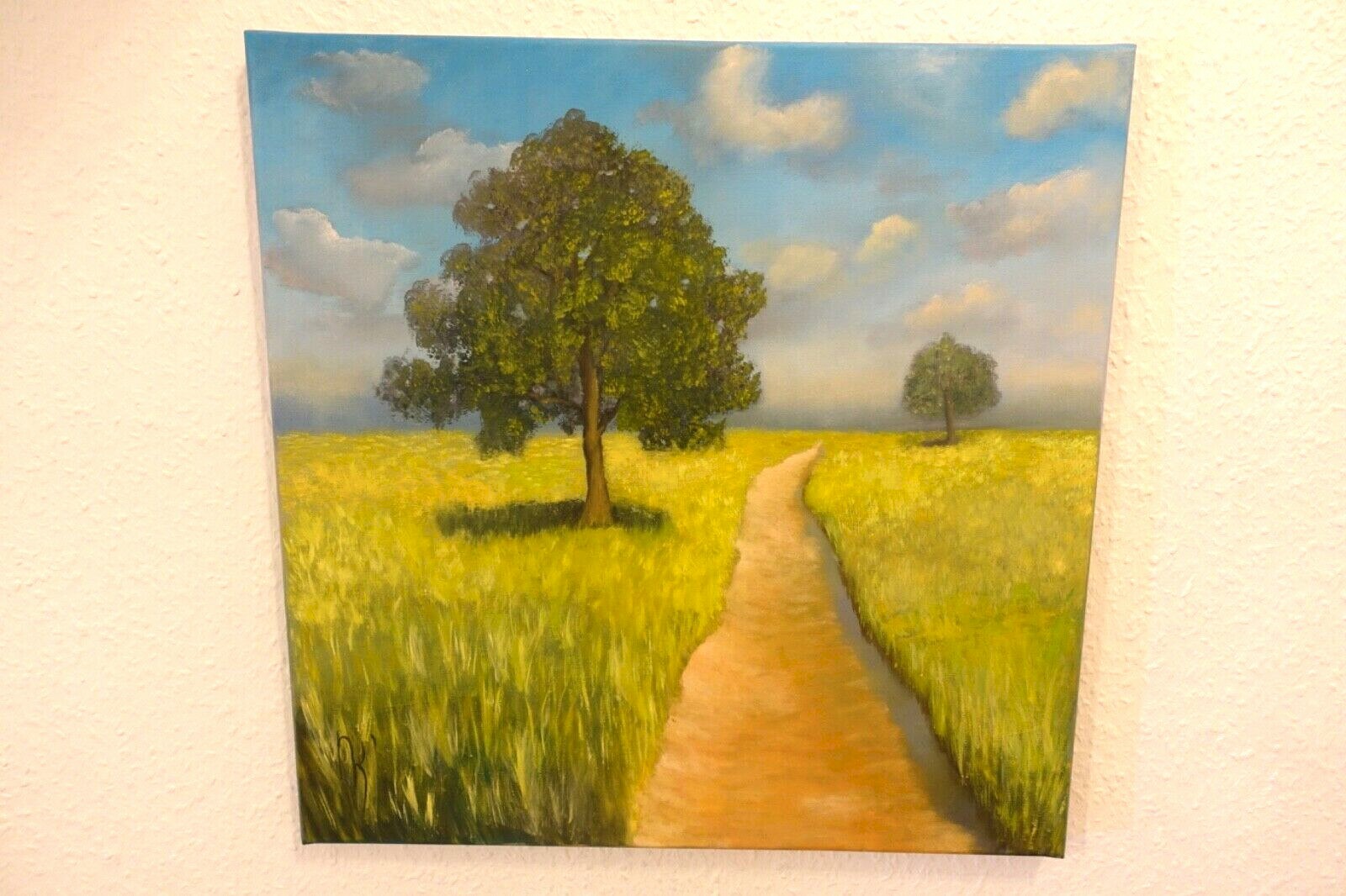 "Weg ins angenehme Ungewisse", Ölbild, modern, 50x50 cm, Original,Handmalerei