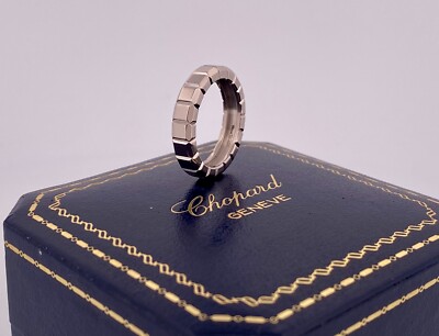 CHOPARD 18K Weißgold Eiswürfel Ring/Band!! Größe 6