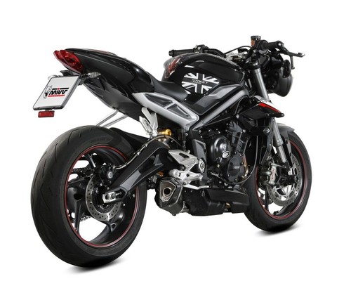 Pot D Echappament MIVV DELTA RACE Noir Triumph Street Triple 765 R 2017 > 2023 - Photo 3/3