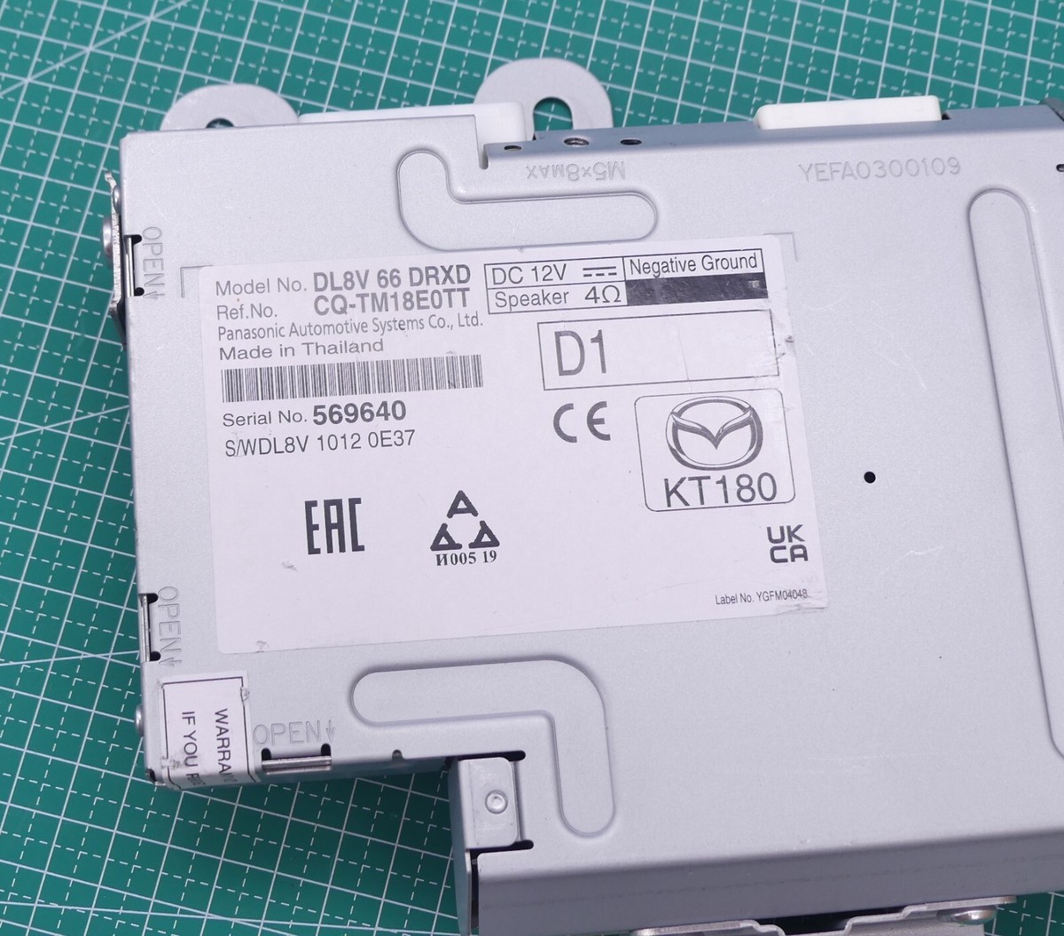2023 Mazda CX-3 CX3 TAU Module Tuner Audio Control Unit DK