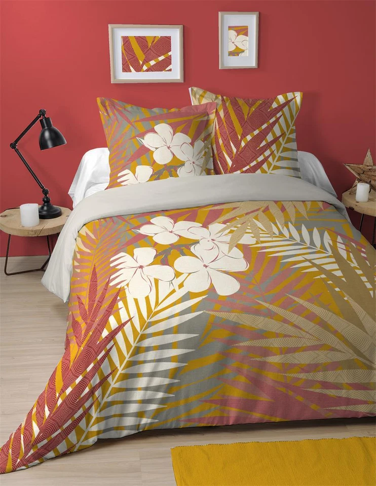 Parure Housse de Couette 260X240 cm + 2 Taie d’Oreiller 100% coton Manua - Photo 2/2