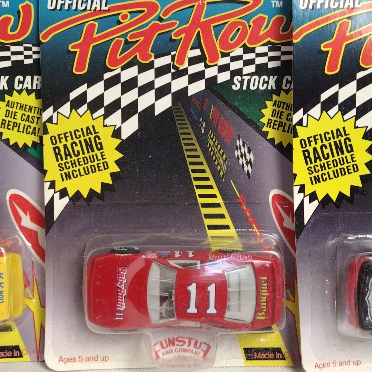 1992 PIT ROW Stock Cars #22 #75 #11 #66 New On Card | eBay