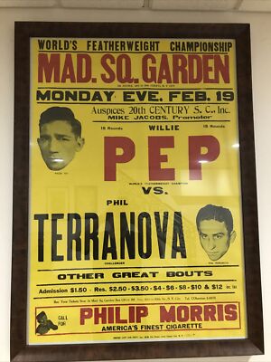Willie Pep Vs Phil Terranova On-site Poster On-site ! 27x41