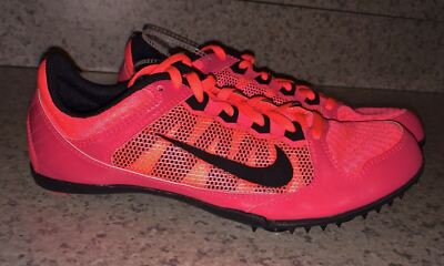 NIKE Rival MD 7 Atomic Red Mid Distance Track Spikes Shoes NEW Mens Sz 11 11.5