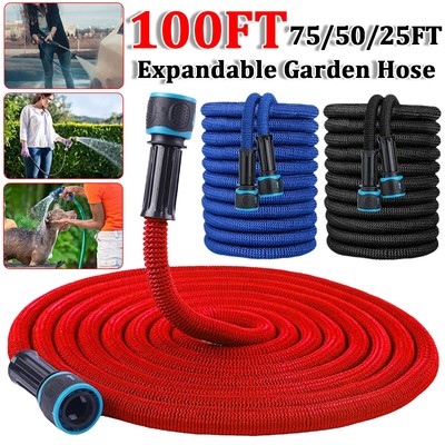 Magic Watering Hose Flexible Expandable Garden Reels Wash Hose with 25ft-100ft