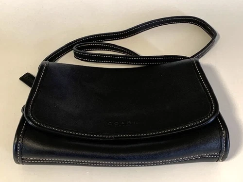 COACH Vintage Small Martini Flap Luxury Designer Shoulder Leather Bag 9140 EUC