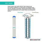 Max Water Whole House Boîtier de filtre à eau WH violet transparent 50,8 x 11,4 cm, ports d'entrée/sortie de 2,5 cm avec clé et support (1 boîtier