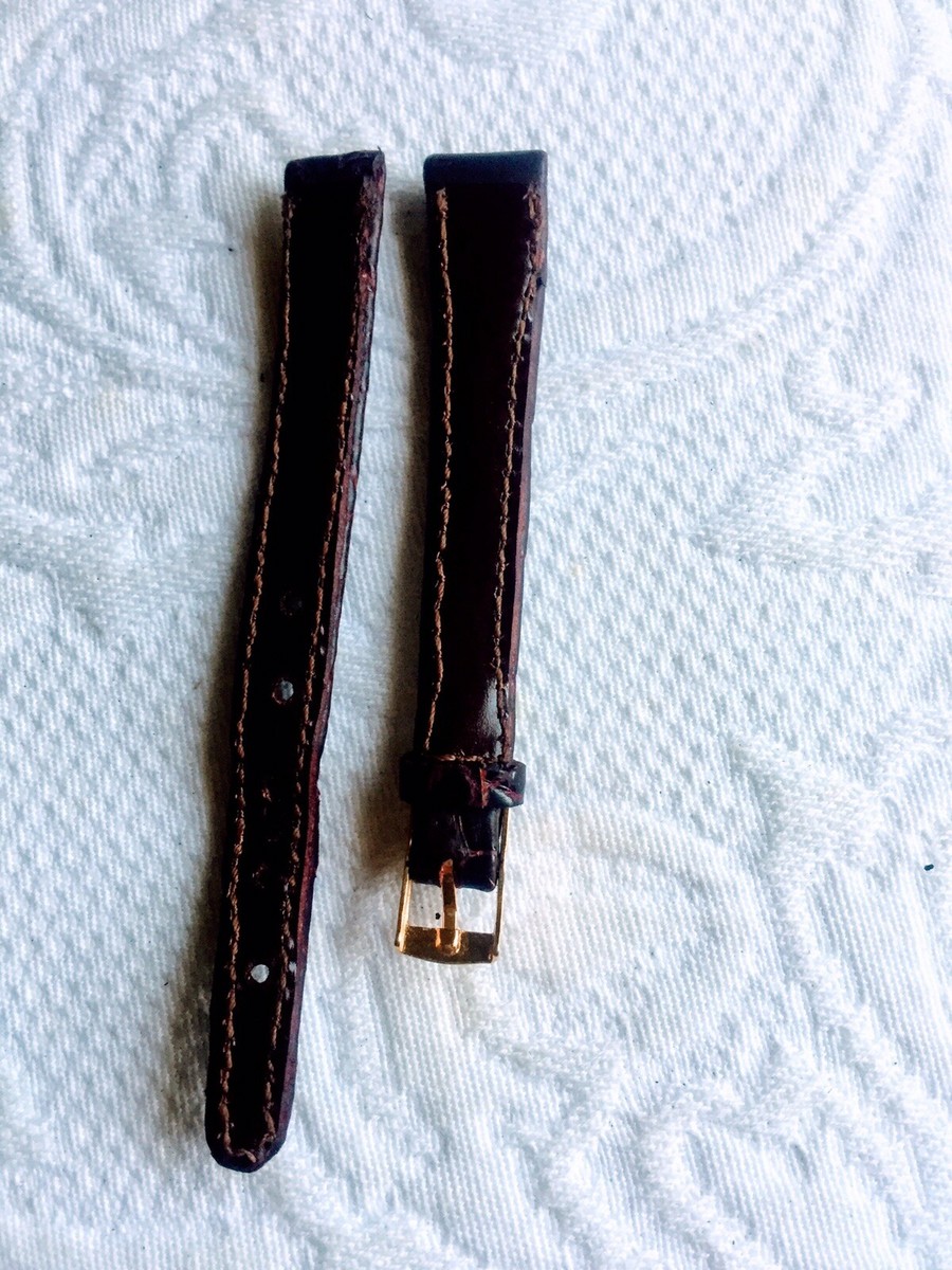 Brand New!-Burgundy Alligator Grain Leather Watch Band- Gorgeous/ Golden  Buckle