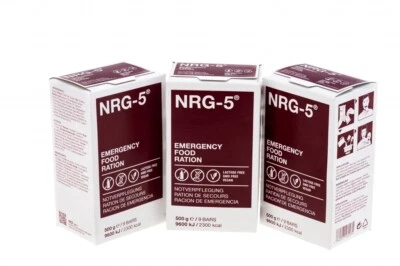 Emergency ration army survival food pack MRE prepper NRG-5 500g. 9 bars 3 PACKS