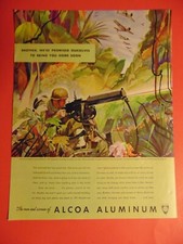 1942 ALCOA ALUMINUM Builds WAR PLANES vintage print ad