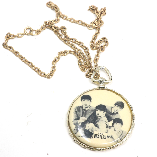 The Beatles 1960's Brass Pendant & Brass Chain Necklace Signed M ENT LTD - Picture 6 of 8