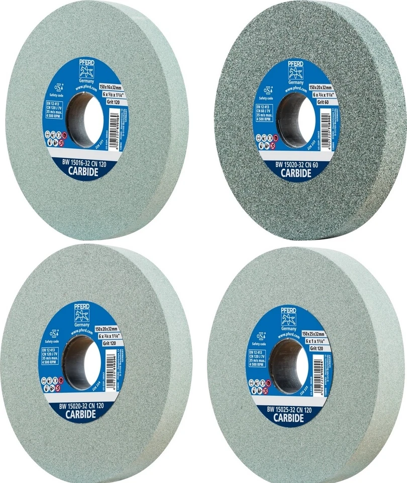 PFERD-Schleifscheibe f. Hartmetall/HM 150mm SC Auswahl-Breite-Bohrung-Körnung