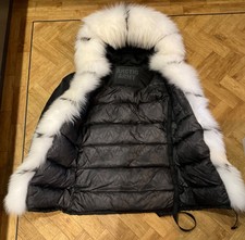 Artic Luxe Parka Womens Black/marble Rrp £845 Genuine New #c800