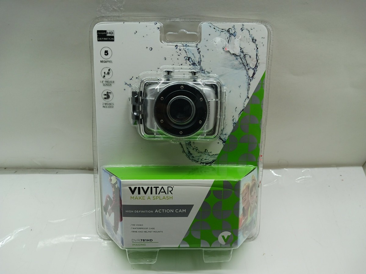 Vivitar DVR781HD Make a Splash Action Cam w/Waterproof Case Gray